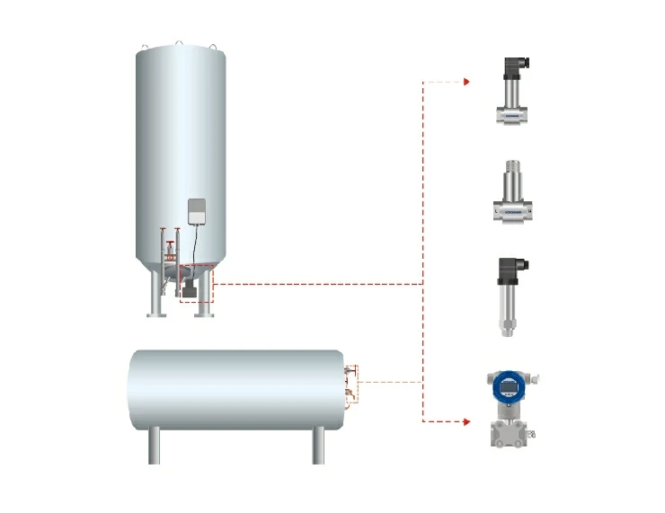 Vertical/Horizontal Cryogenic High-Pressure Storage Tank Pressure Monitoring
