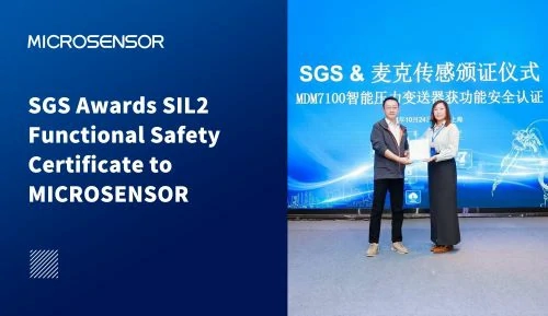 SGS Awards SIL2 Functional Safety Certificate to MICROSENSOR